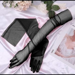 Sheet long scrunch gloves